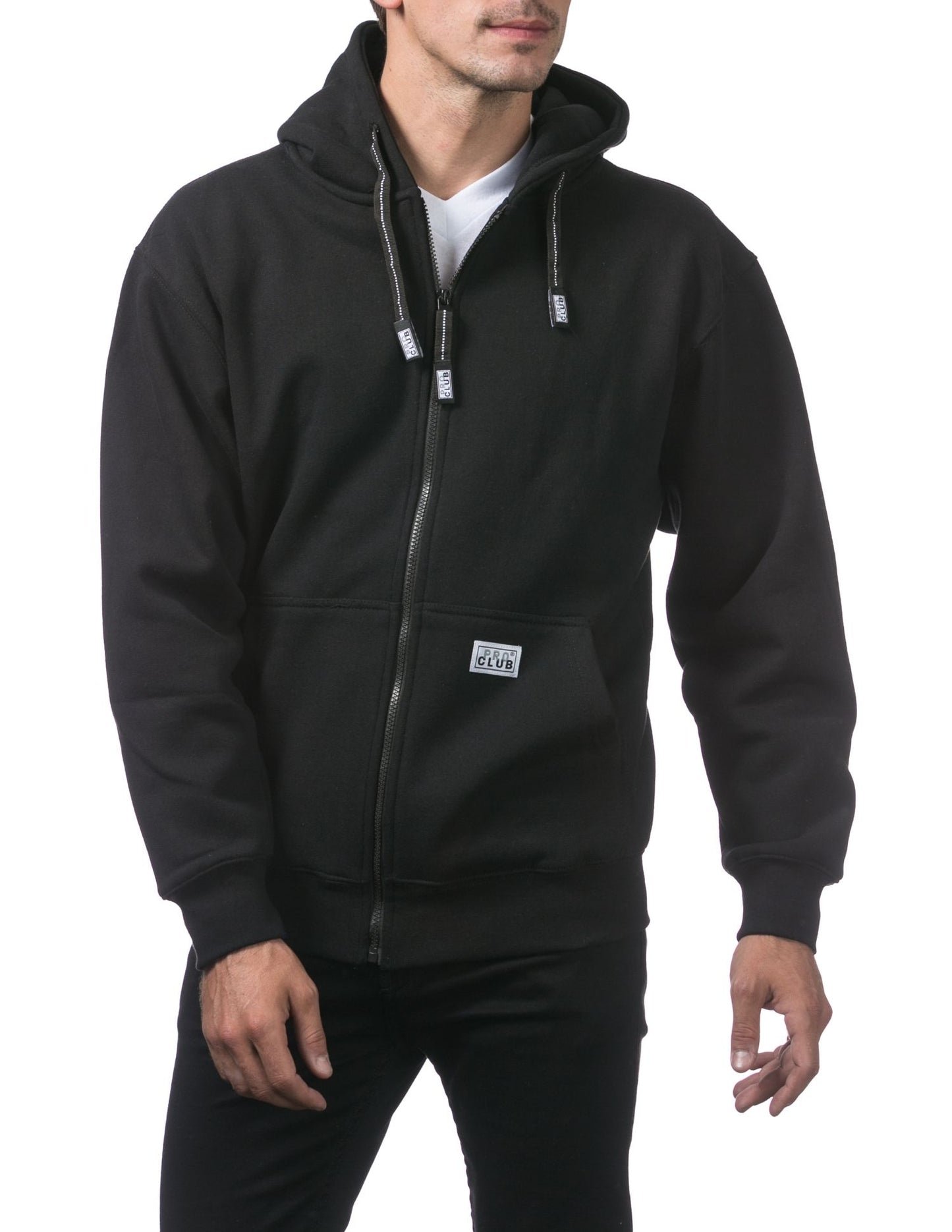 PRO CLUB MENS HEAVYWEIGHT FULL ZIP FLEECE HOODIE