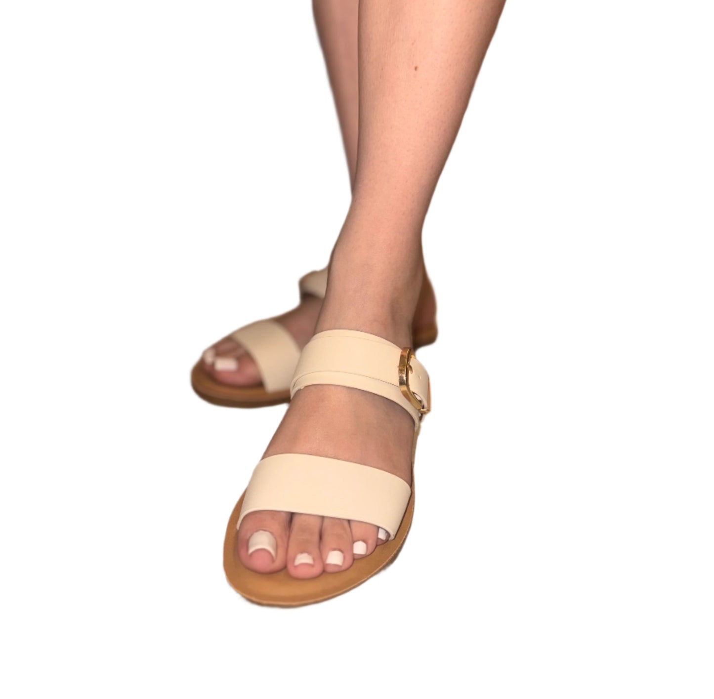 SLIDE SUMMER SANDAL WITH BUCKLE DETAIL INTENT-S
