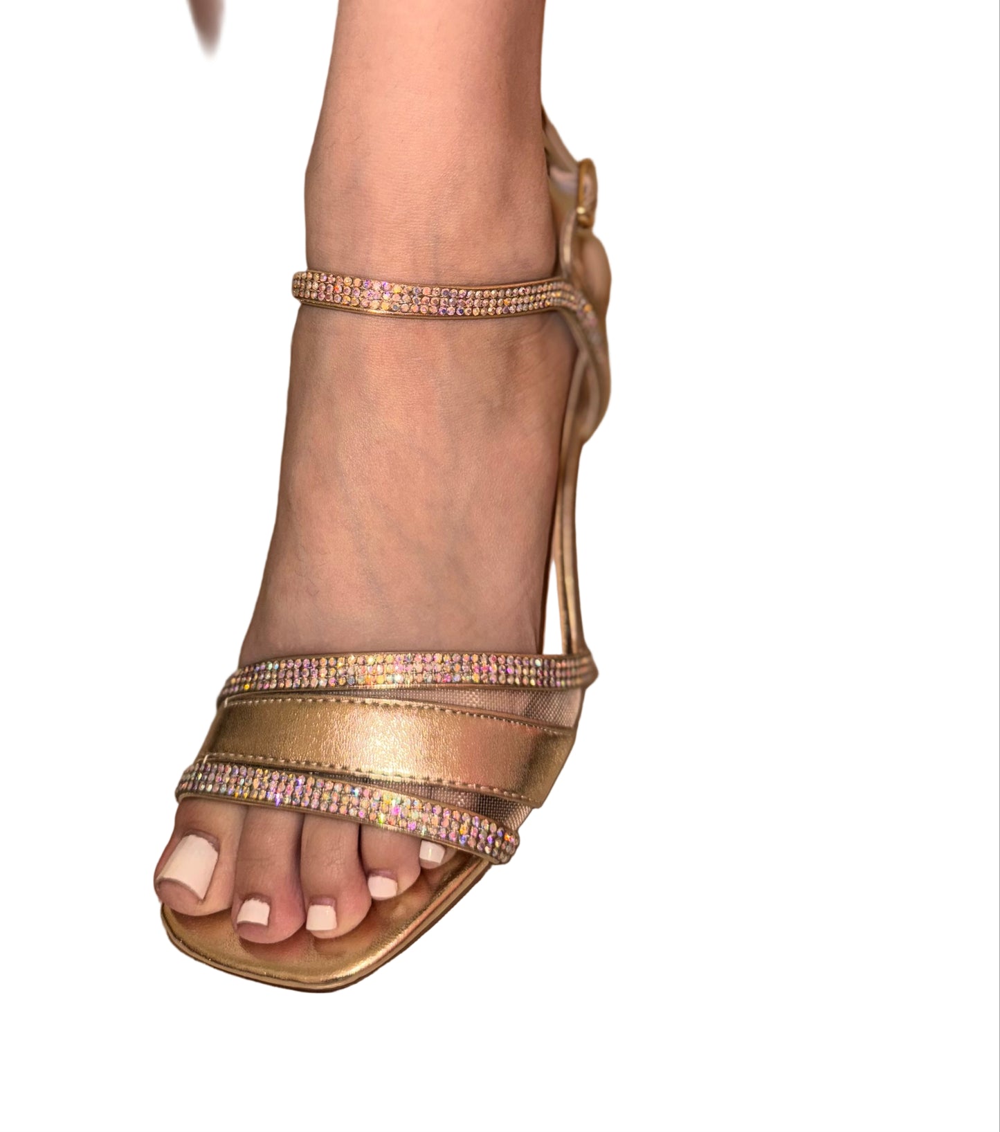 KITTEN HEEL WITH RHINESTONE DETAIL COSTUME-S