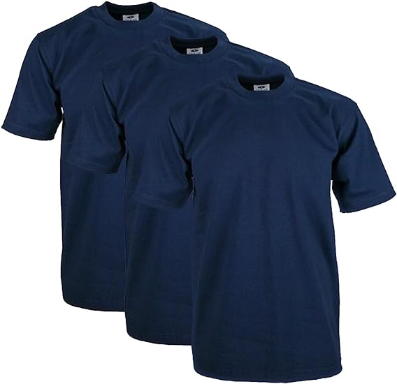 Pro Club Men's 3-Pack Heavyweight Cotton Short Sleeve Crew Neck T-Shirt