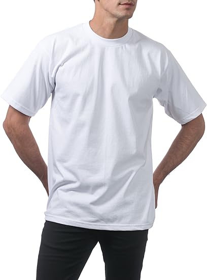 Pro Club Men's 3-Pack Heavyweight Cotton Short Sleeve Crew Neck T-Shirt