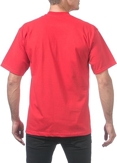 Pro Club Men's 3-Pack Heavyweight Cotton Short Sleeve Crew Neck T-Shirt