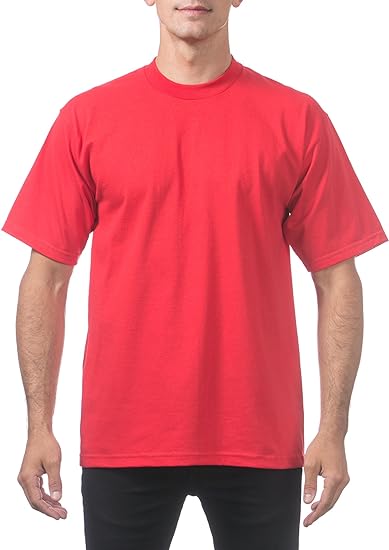 Pro Club Men's 3-Pack Heavyweight Cotton Short Sleeve Crew Neck T-Shirt