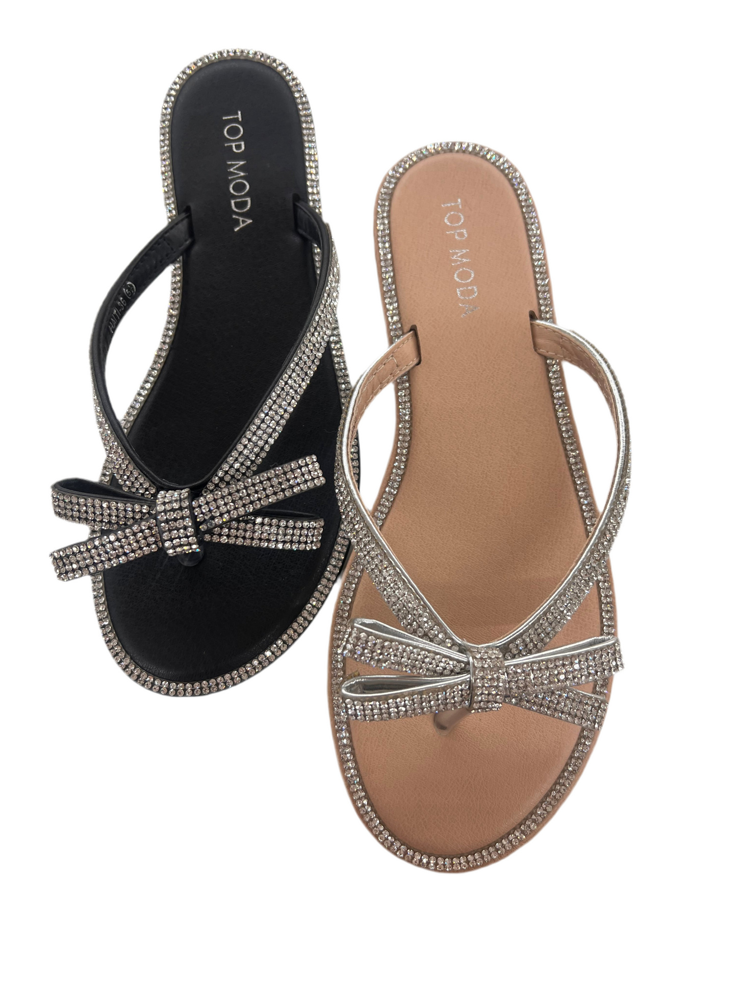 RHINESTONE BOW SANDAL HAITI-36