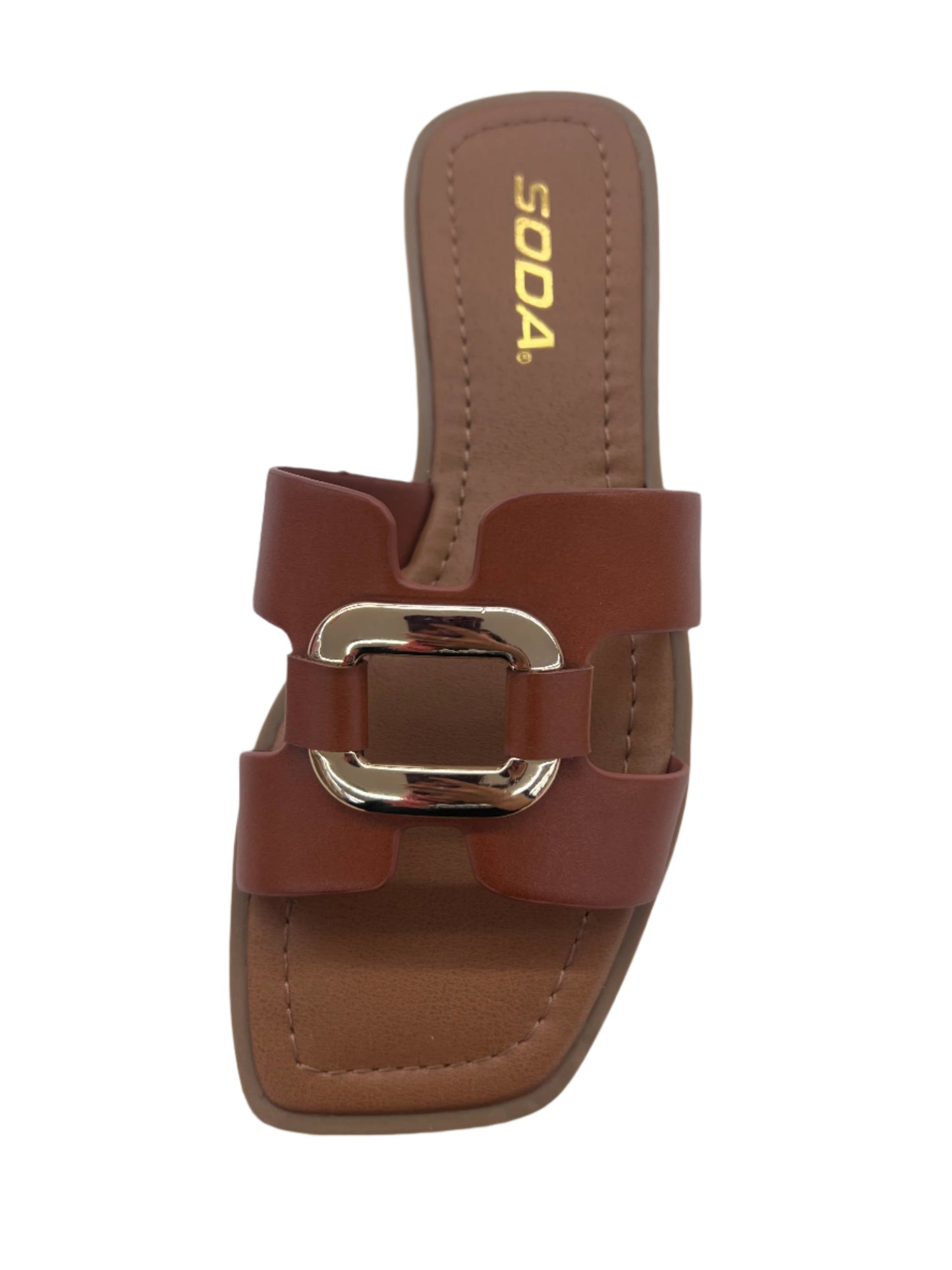CASUAL SLIDE SANDAL WITH GOLD DETIAL FENG-S