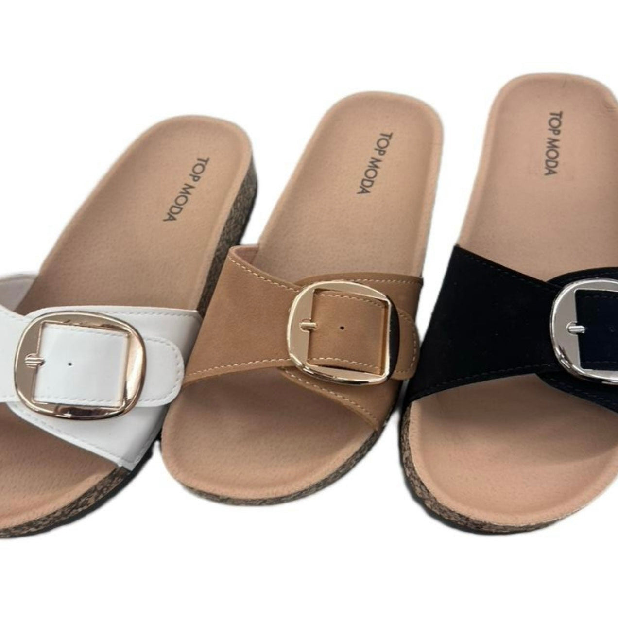 SIMPLE BUCKLE SLIDE SANDAL SENBA-1