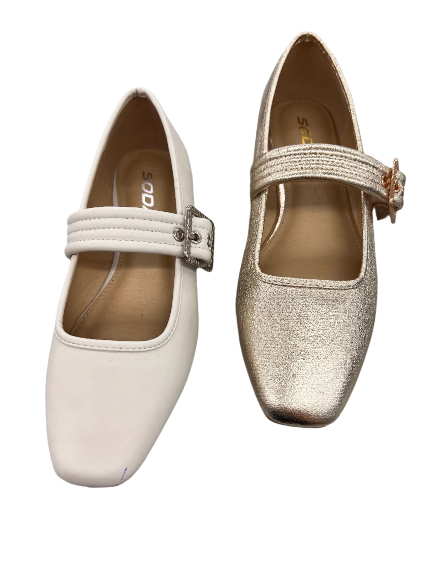 SQUARE TOE BALLET FLAT WITH BUCKLE DETAIL SPARROW-S