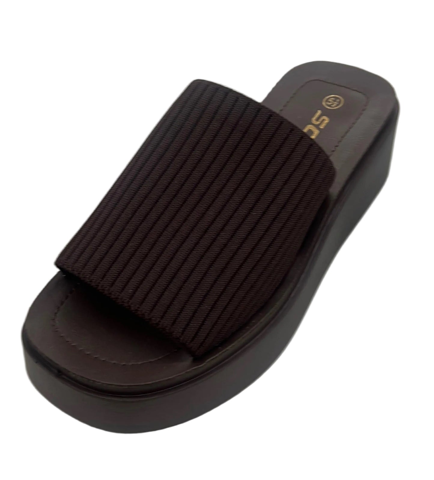 CASUAL PLATFORM SLIDE SANDAL WITH ELASTIC BAND FARLEY-S