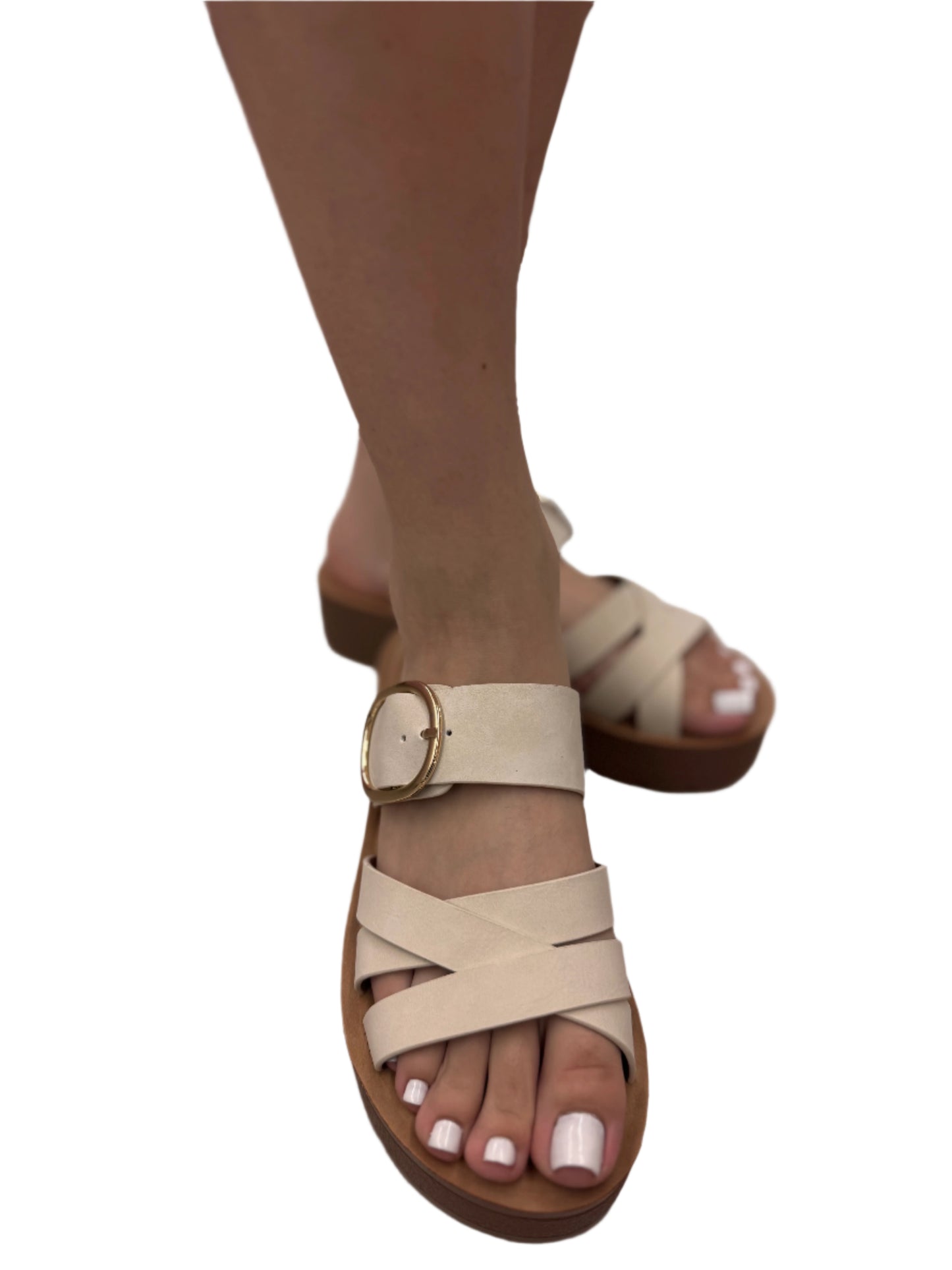 LITTLE PLATFORM SLIDE SANDALWITH A BUCKLE RESTART-SI