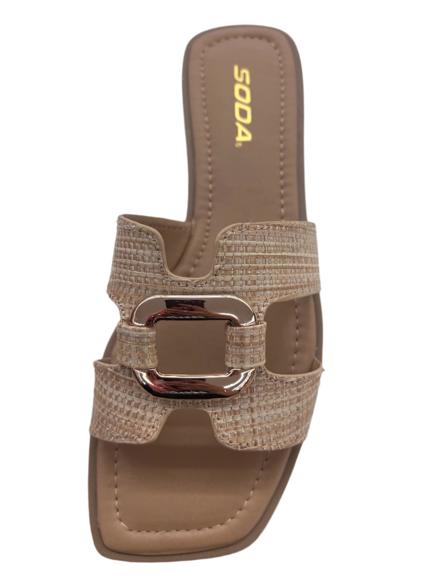 CASUAL SLIDE SANDAL WITH GOLD DETIAL FENG-S