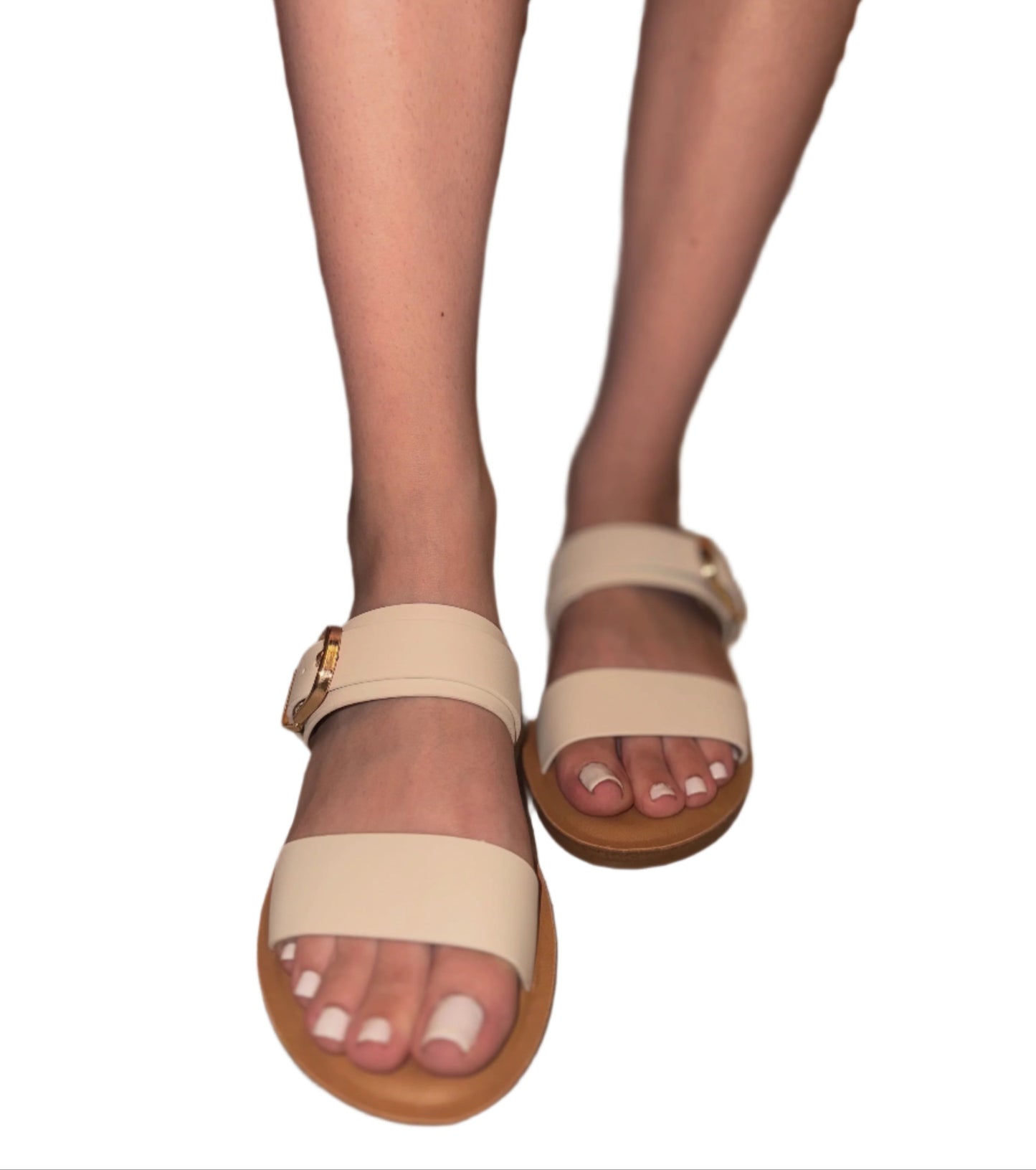 SLIDE SUMMER SANDAL WITH BUCKLE DETAIL INTENT-S