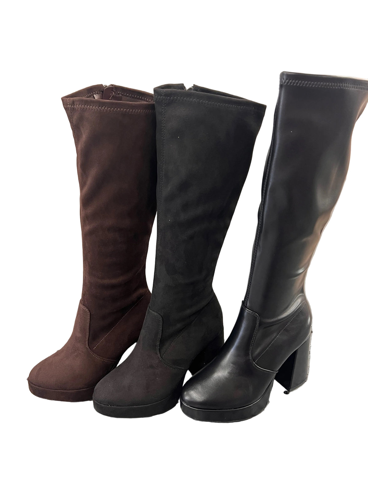 BELOW THE KNEE BLOCK HEEL FALL BOOT VOLT-S
