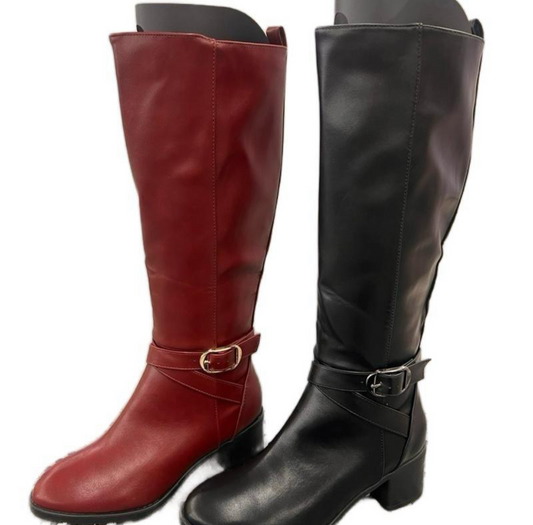 BELOW THE KNEE CASUAL BOOT WITH BUCKLE DETAIL PRUDENCIA