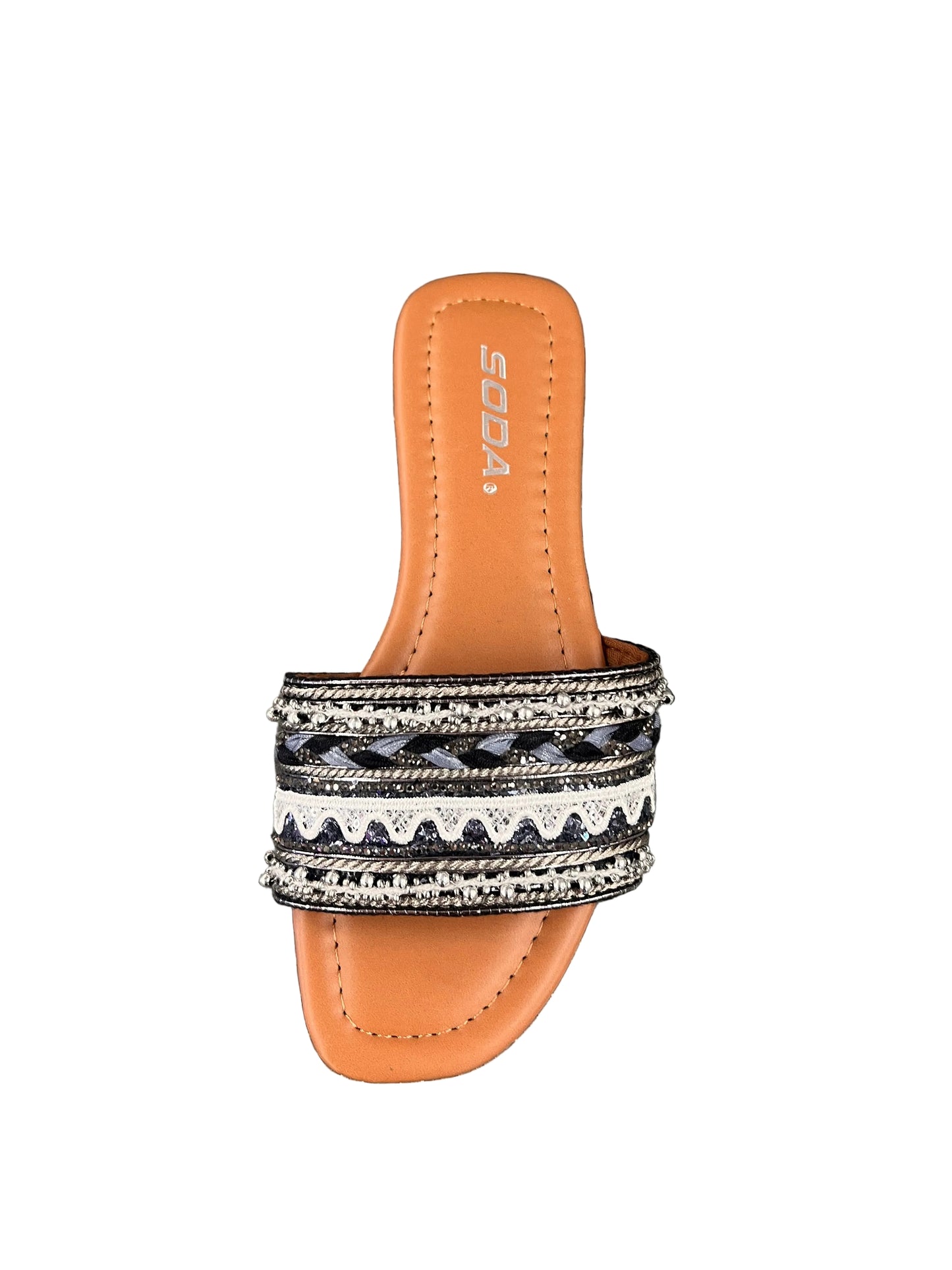 SLIDE SANDAL WITH BEAD DETAILS FOLEI-S