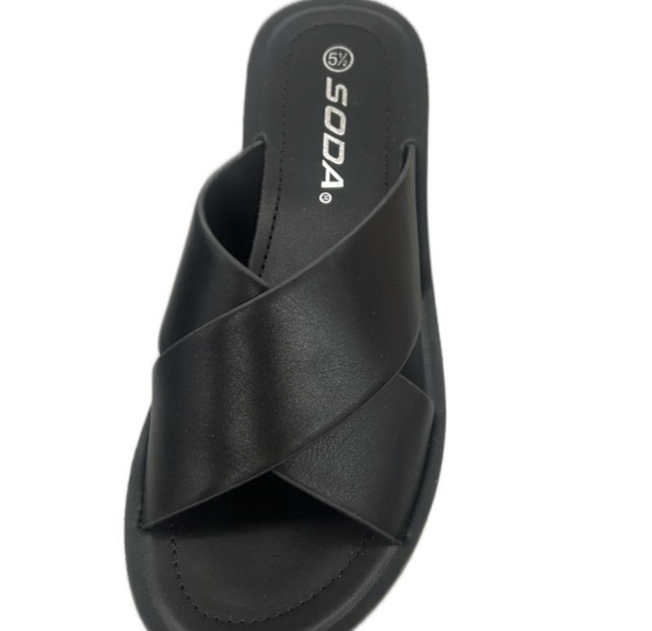 SIMPLE SLIDE SANDAL WITH CROSS BAND LUCY-S