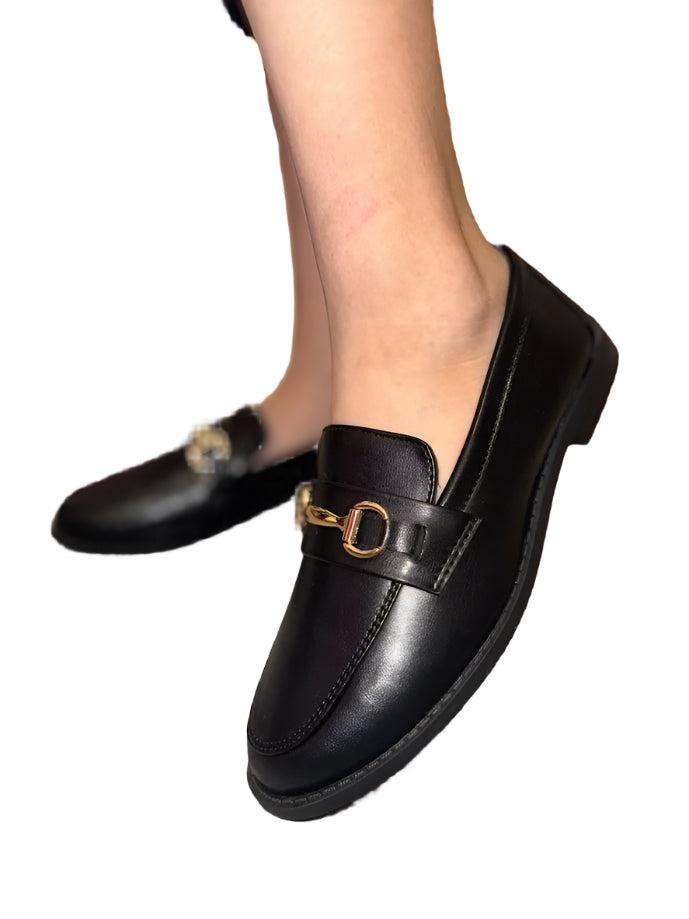 WOMAN VINTAGE SLIP ON LOAFER WITH A BUCKLE DETAIL PATH-07