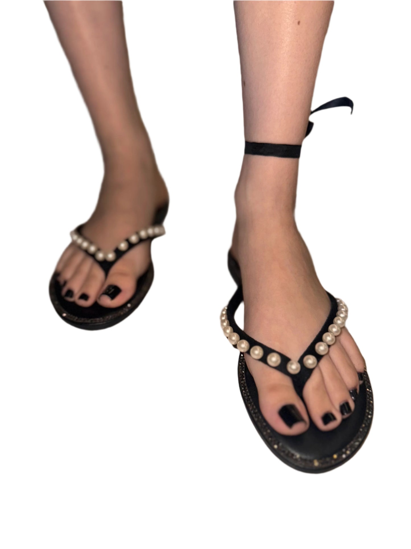 FLAT FLOP FLOP WITH PEARL DETAIL FANNIE-108