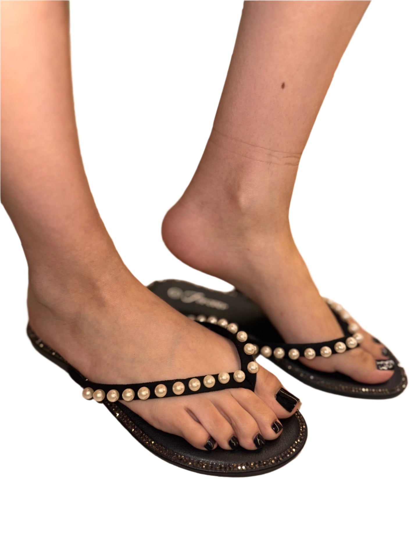 FLAT FLOP FLOP WITH PEARL DETAIL FANNIE-108