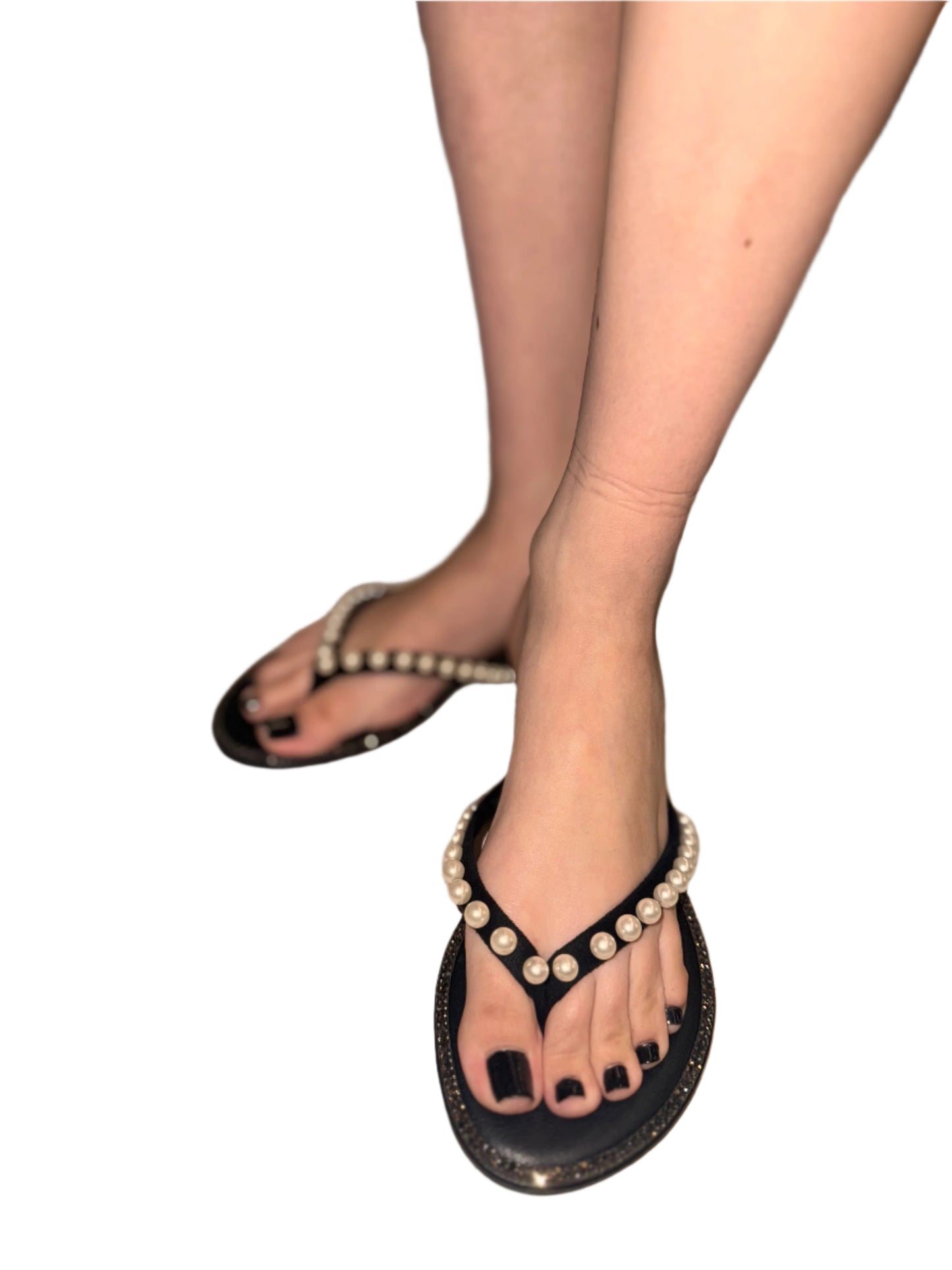 FLAT FLOP FLOP WITH PEARL DETAIL FANNIE-108