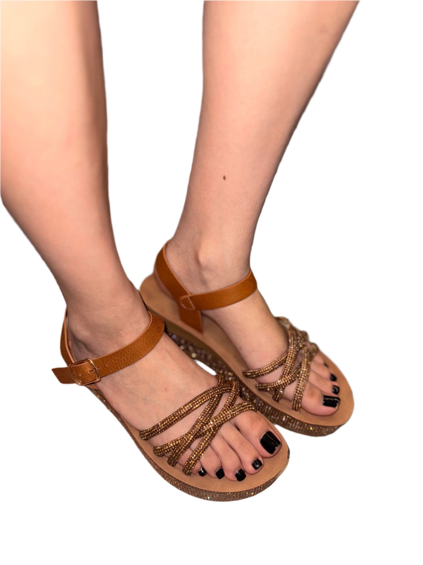 RHINESTONE STRAPPY PLATFORM SANDAL FAMILY-34