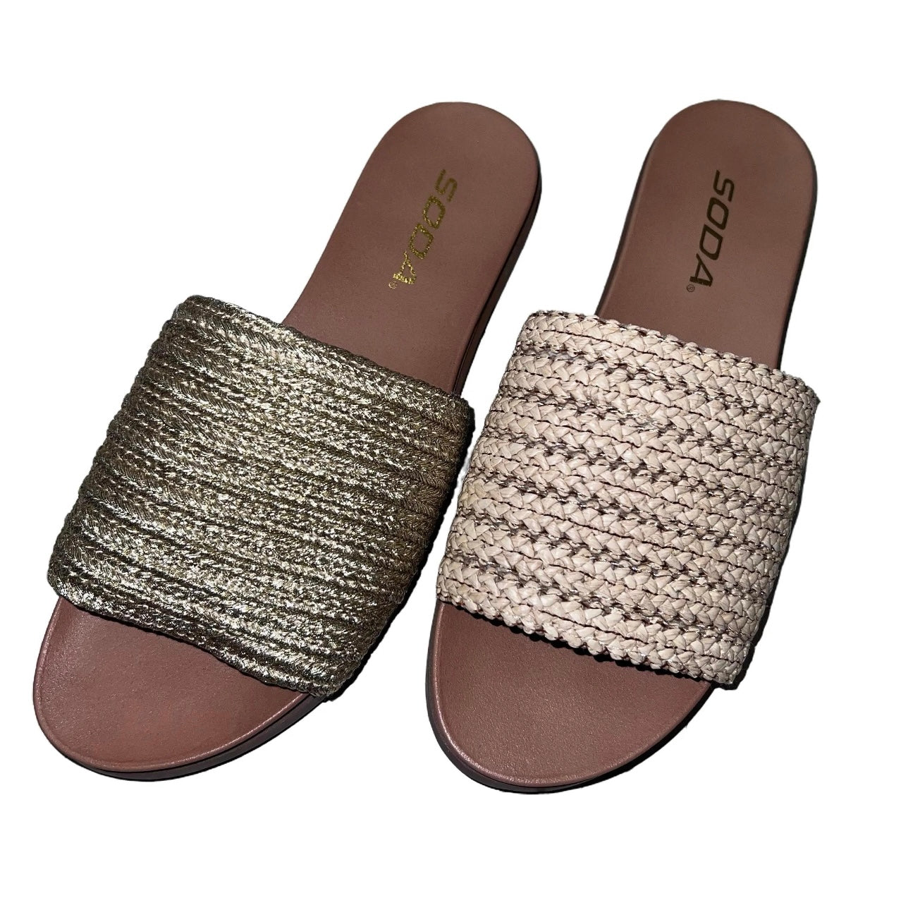 CASUAL SUMMER SLIDE WITH WOVEN BAND FATE-S