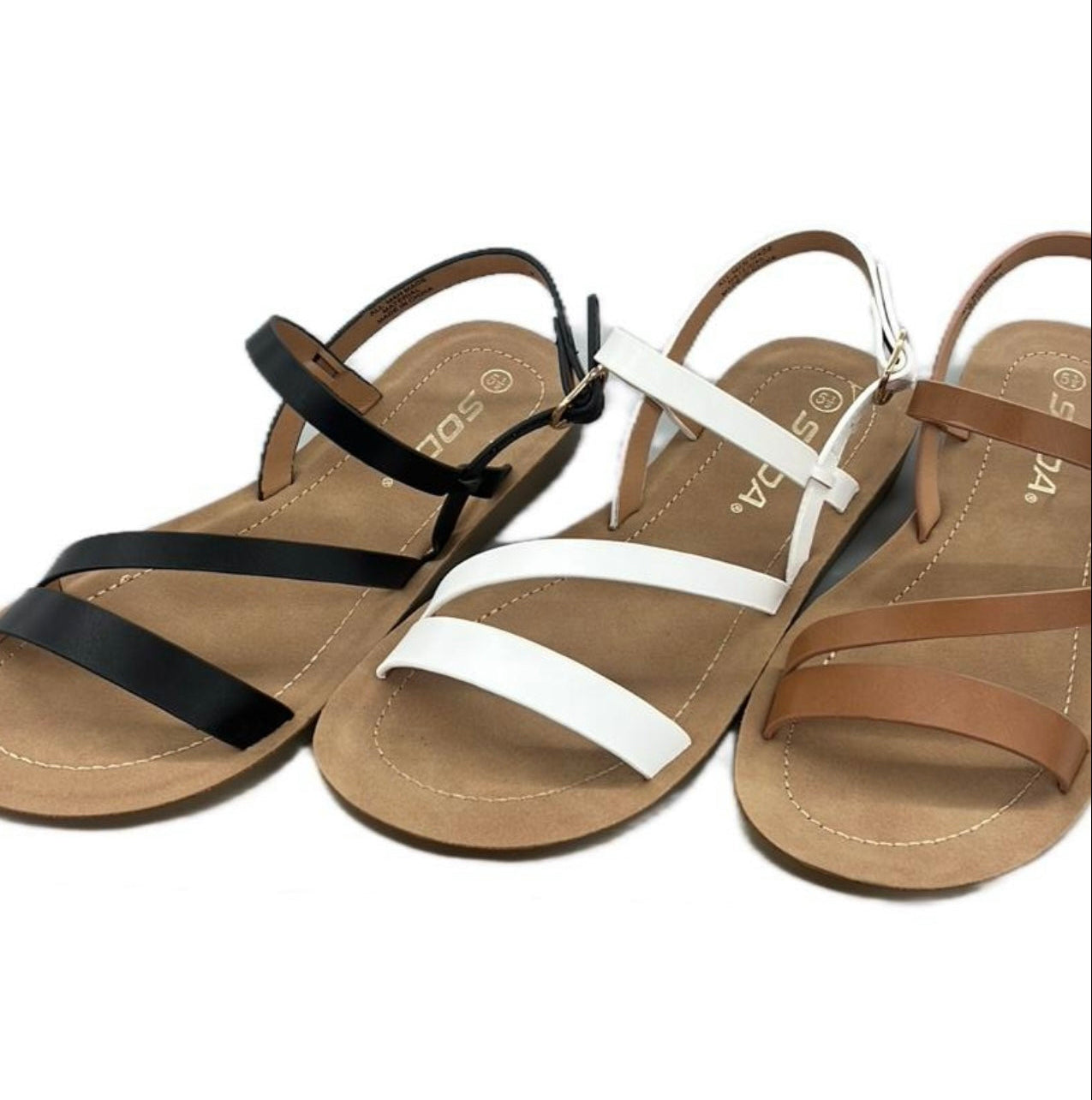 CASUAL STRAPPY SANDAL WITH SIDE BUCKLE ENFOLD-S