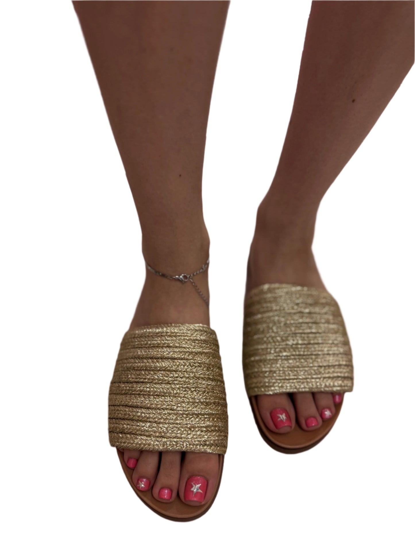 CASUAL SUMMER SLIDE WITH WOVEN BAND FATE-S