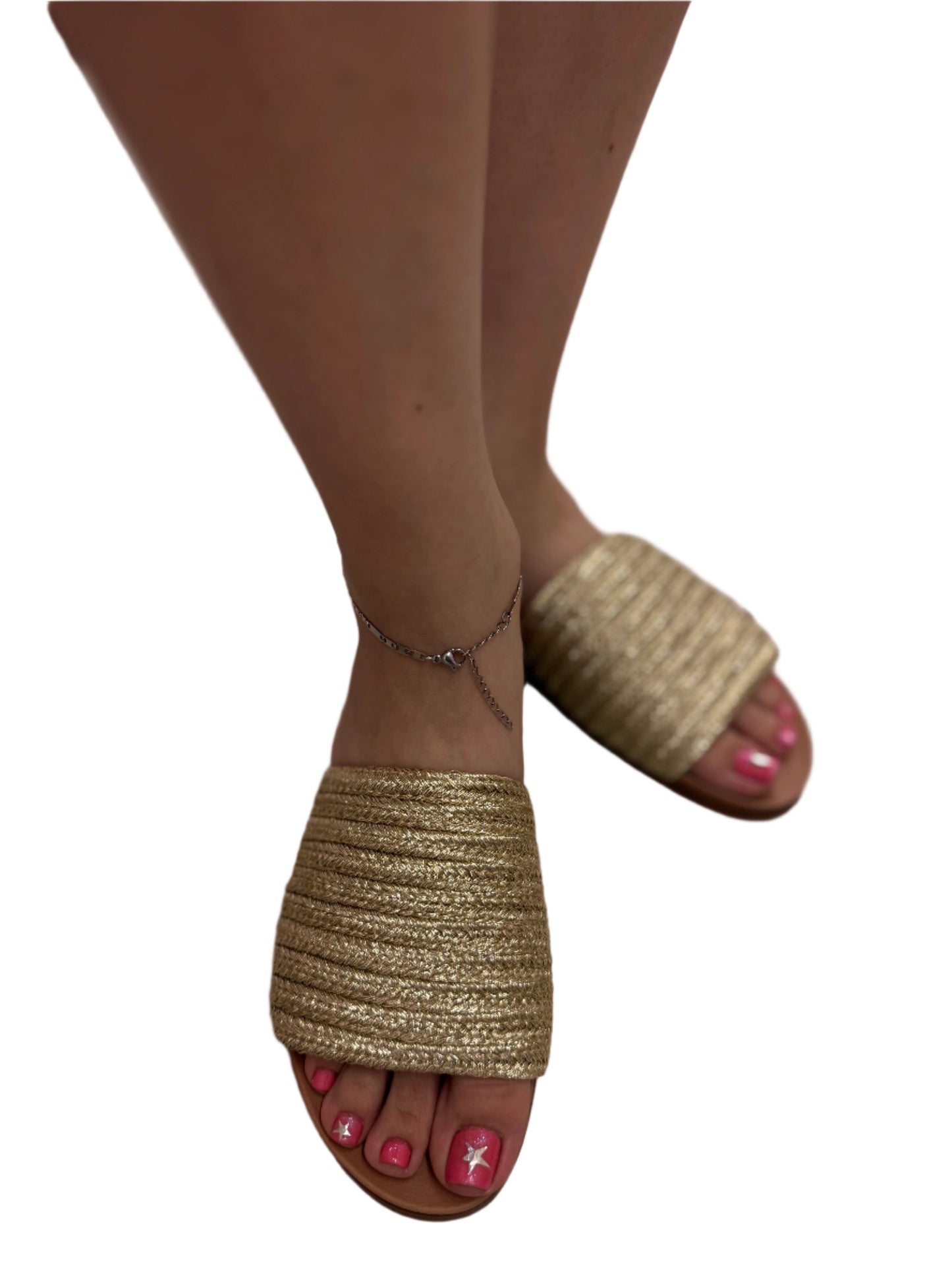 CASUAL SUMMER SLIDE WITH WOVEN BAND FATE-S