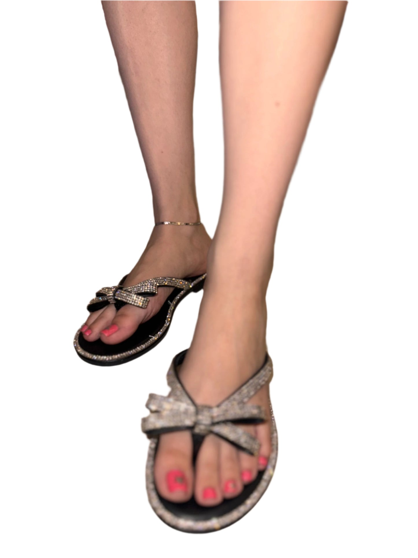 RHINESTONE BOW SANDAL HAITI-36