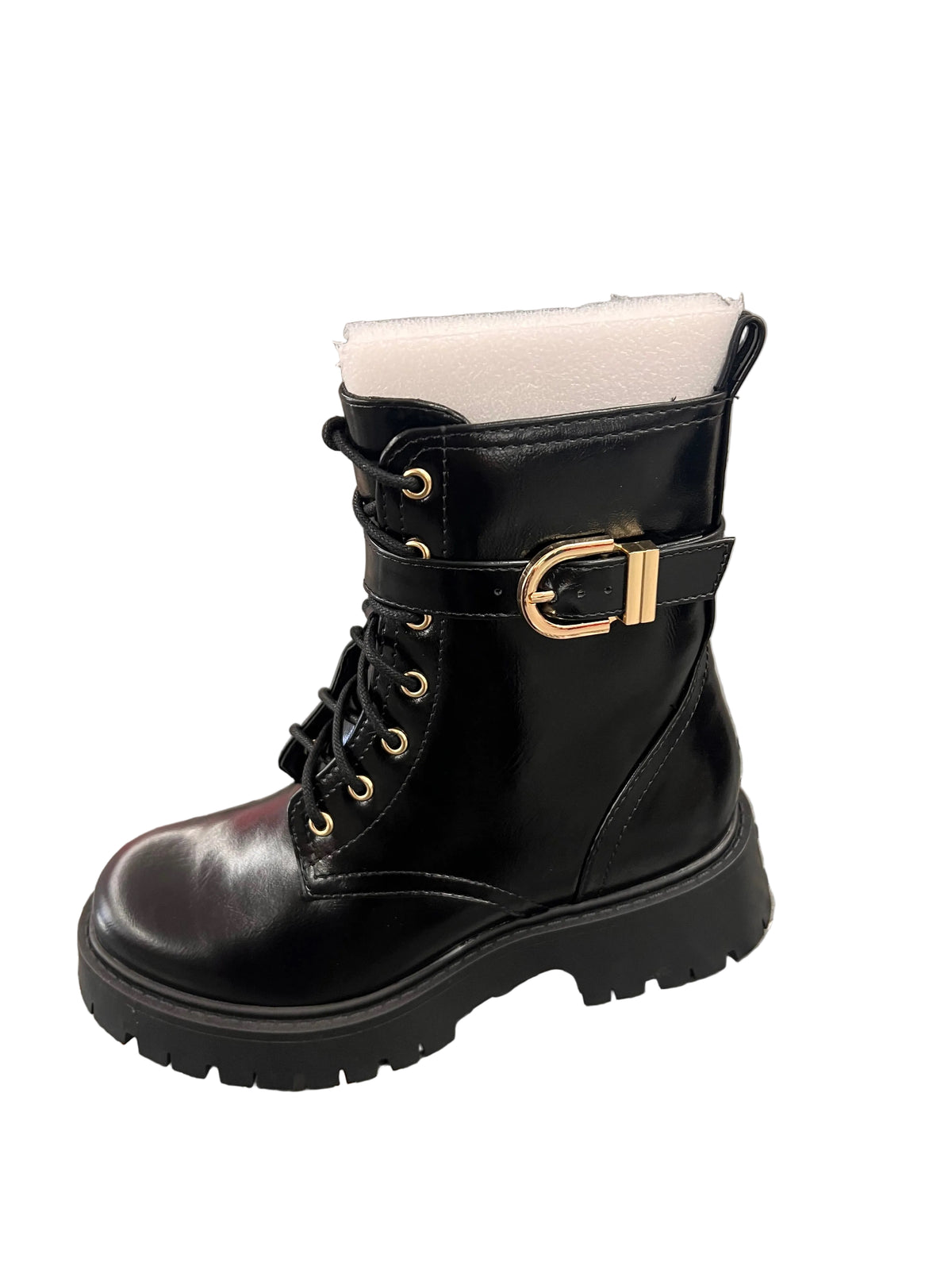 COMBAT BOOT WITH LACES AND ZIPPER COSMOS-S