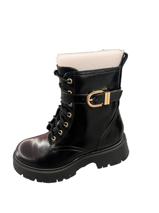 COMBAT BOOT WITH LACES AND ZIPPER COSMOS-S