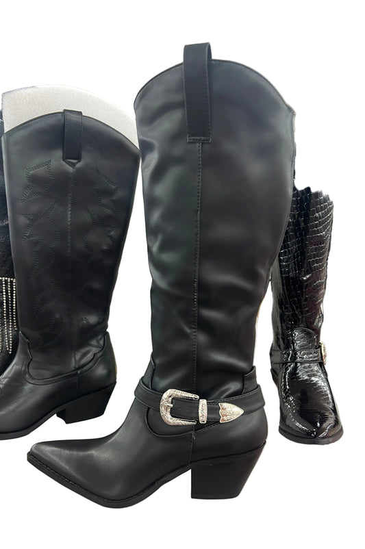 WESTERN BOOT WITH BUCKLE DETAIL TRISTEN05