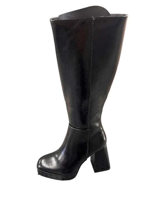 FAUX LEATHER BELOW THE KNEE BOOT ALBERTA