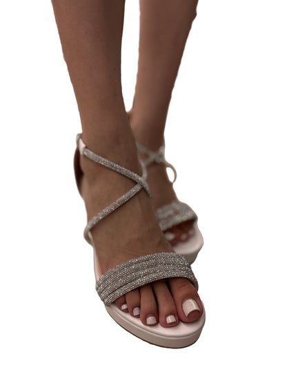 STRAPPY RHINESTONE BLOCK HEEL ASIA-99