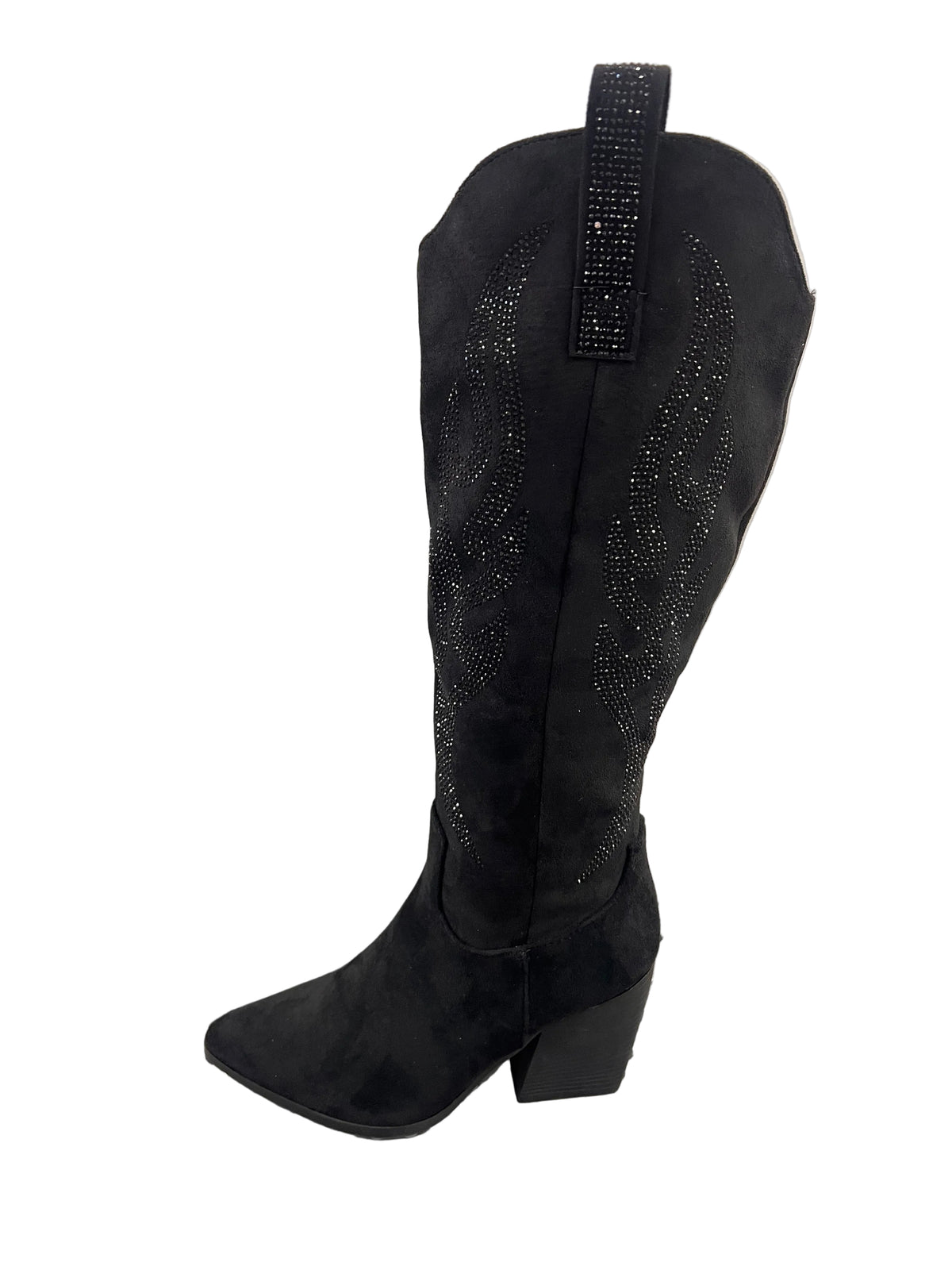 BELOW THE KNEE WESTERN BOOT WITH RHINESTONES ADRIANA