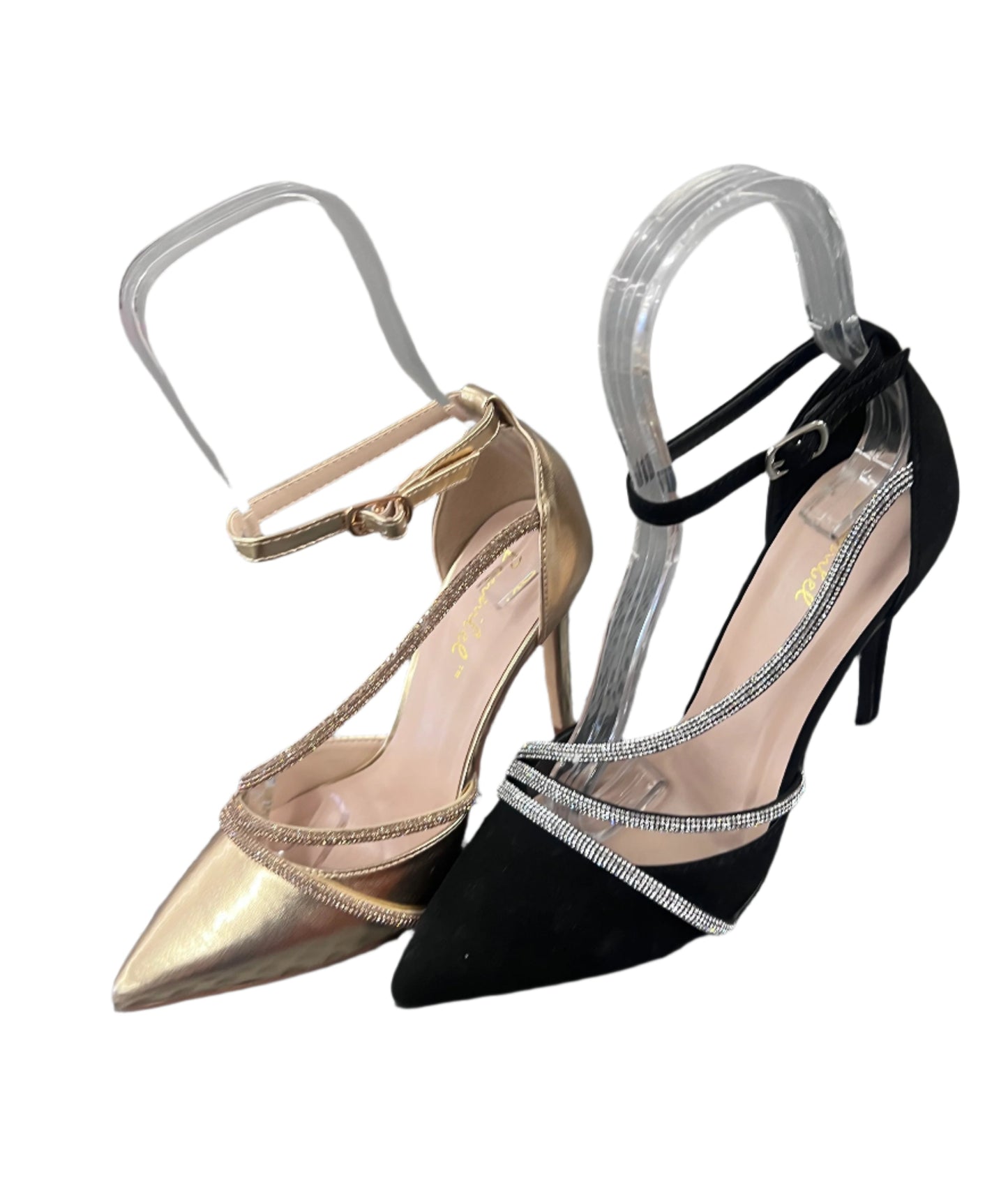POINTED TOE STILETTO PUMP WITH RHINESTONES PANSY-3