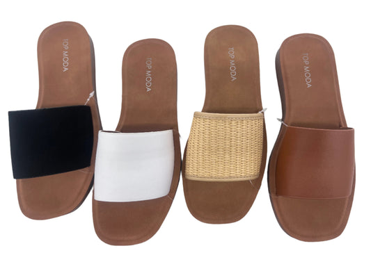 CASUAL SLIDE FAUX LEATHER SANDAL NIKKI-3