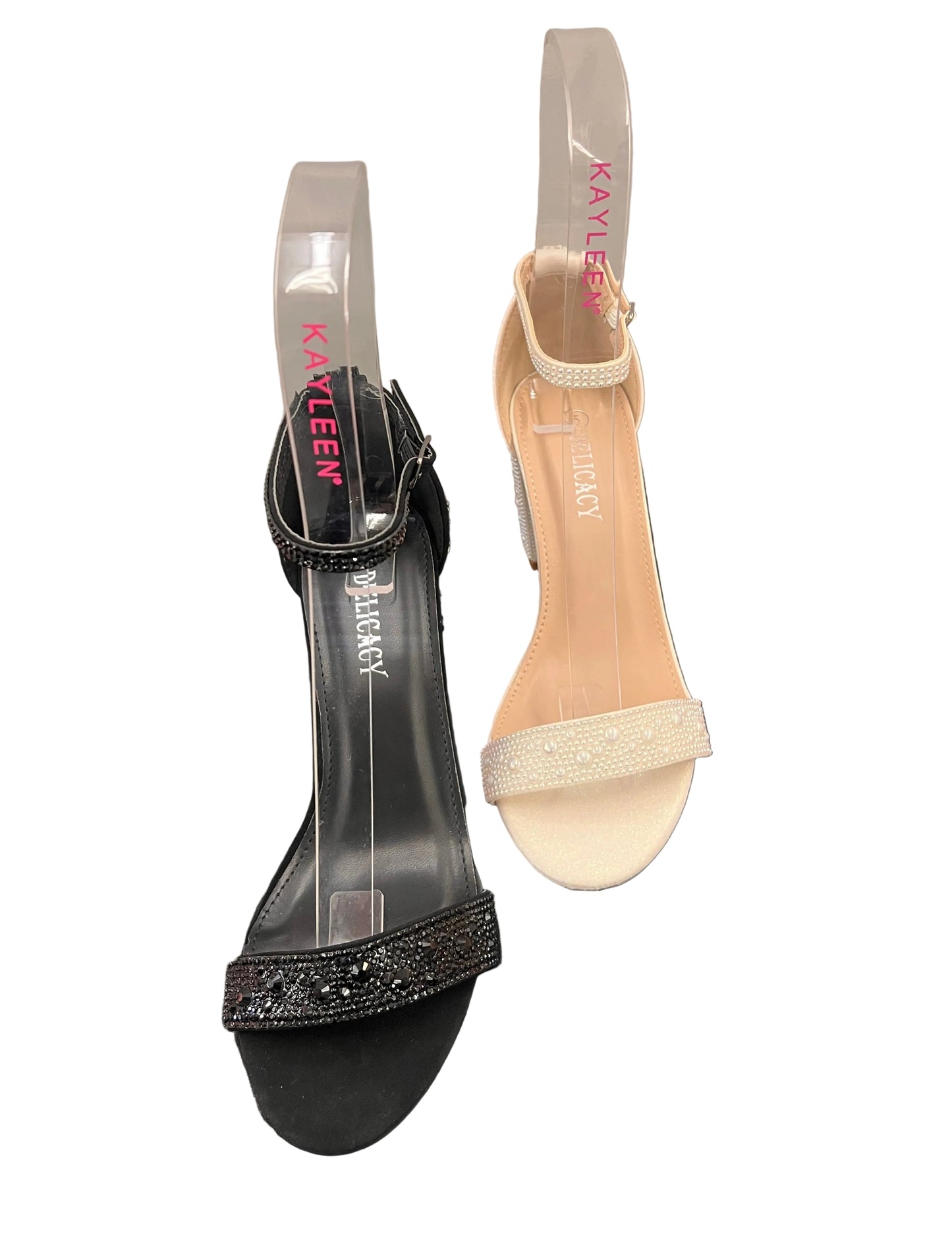 BLOCK HEEL WITH PEARL DETAILS SUNSHINE-37