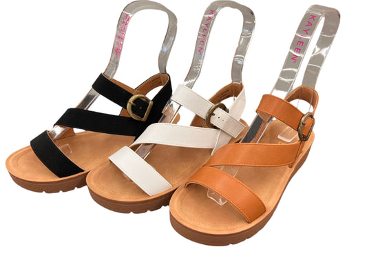 CASUAL STRAPPY SANDAL WITH SIDE BUCKLE HAMMER-S