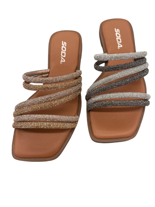 STRAPPY RHINESTONE FLAT SUMMER SANDAL CAMBRIA-S