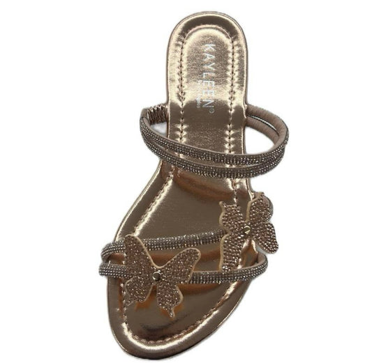 RHINESTONE BUTTERFLY SLIDE SUMMER SANDAL NICKI-4