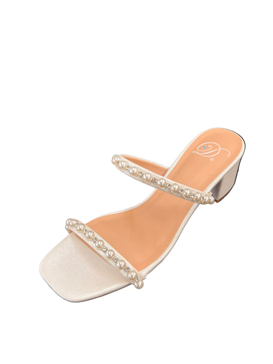 BLOCK HEEL WITH PEARL BAND LEDONA-S
