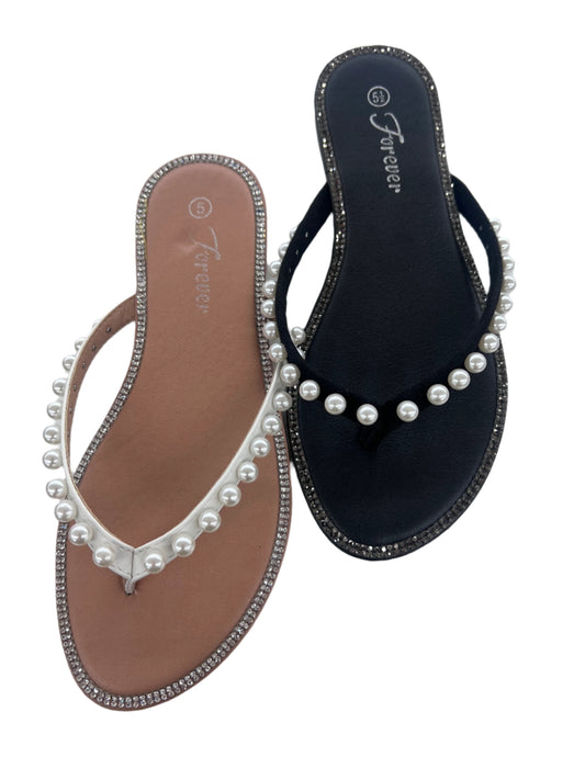 FLAT FLOP FLOP WITH PEARL DETAIL FANNIE-108