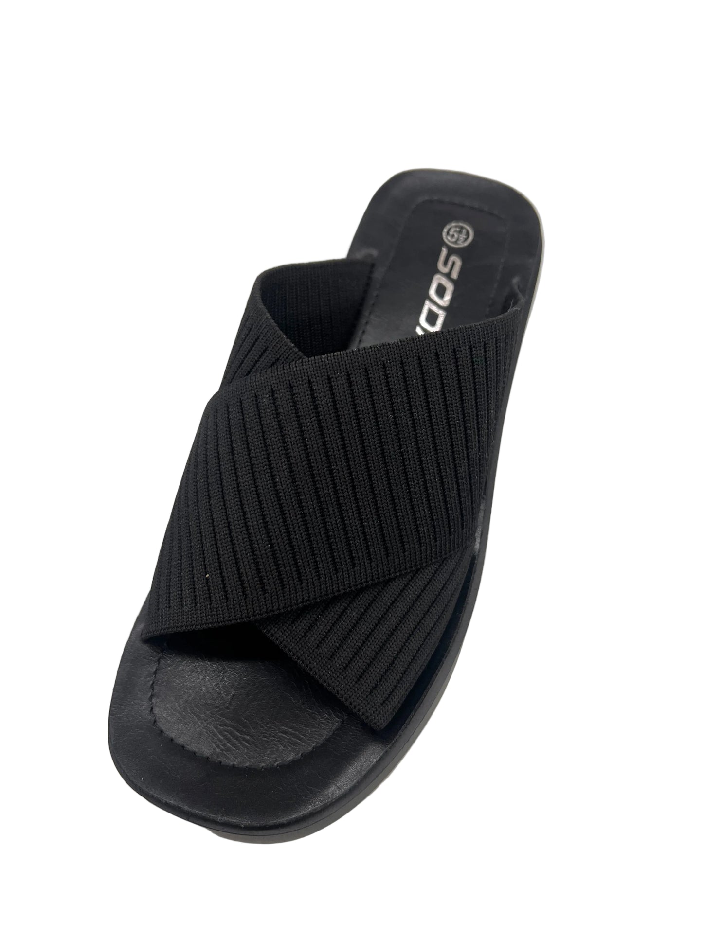 PLATFORMSANDALWITH CANVAS ELASTIC BAND CHARLI-S