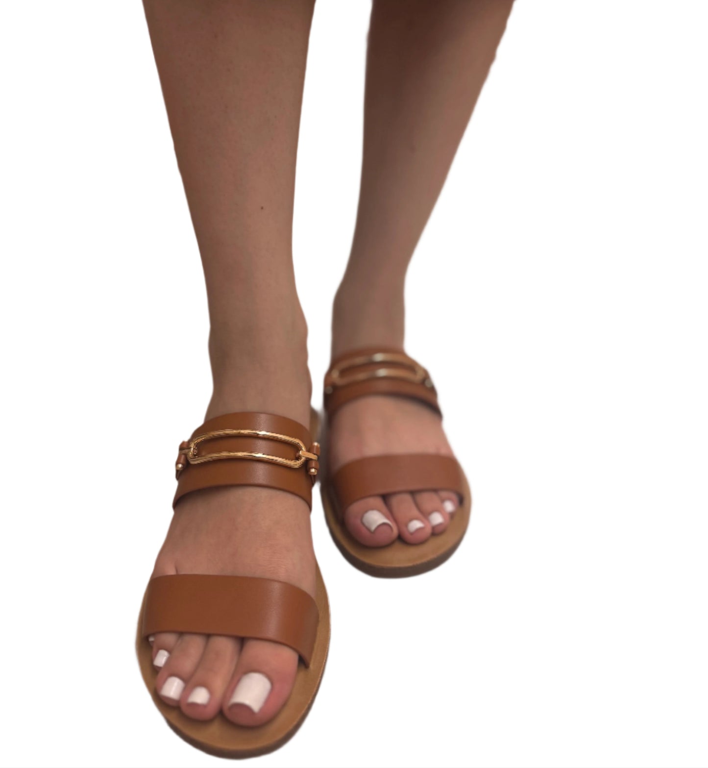 SLIDE SUMMER SANDAL WITH GOLD DETAIL SCENTS-S
