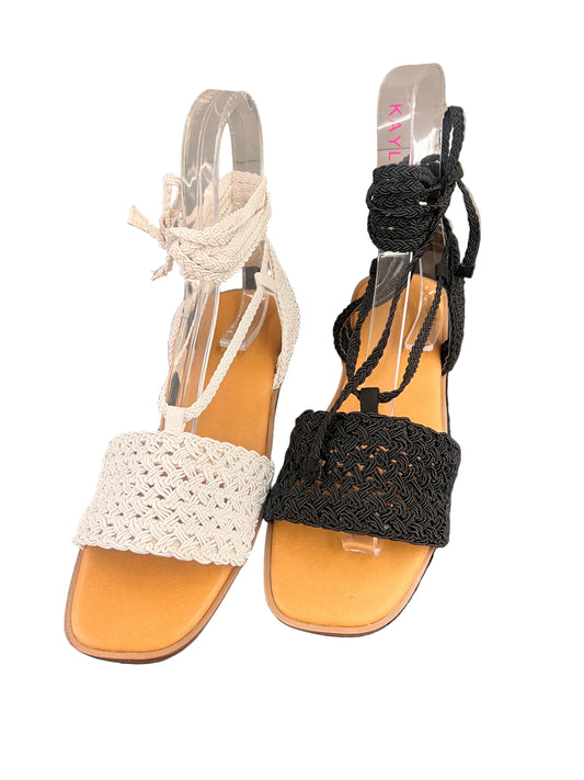 CROCHETED BAND SANDAL WITH LEG TIES GODDESS-03