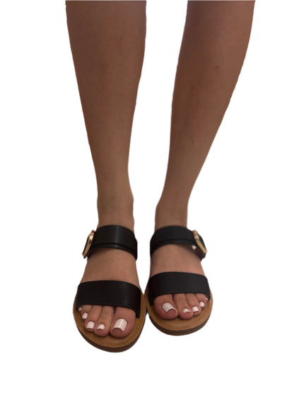 SLIDE SUMMER SANDAL WITH BUCKLE DETAIL INTENT-S