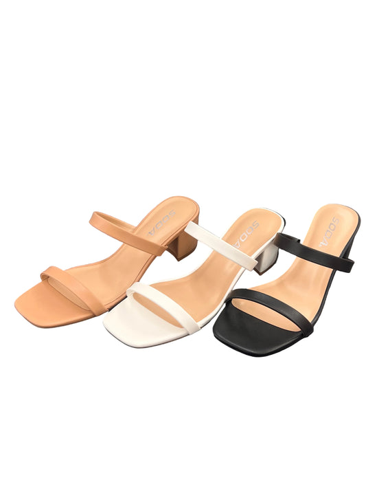 BLOCK HEEL SLIDE SANDAL VERLIN-S