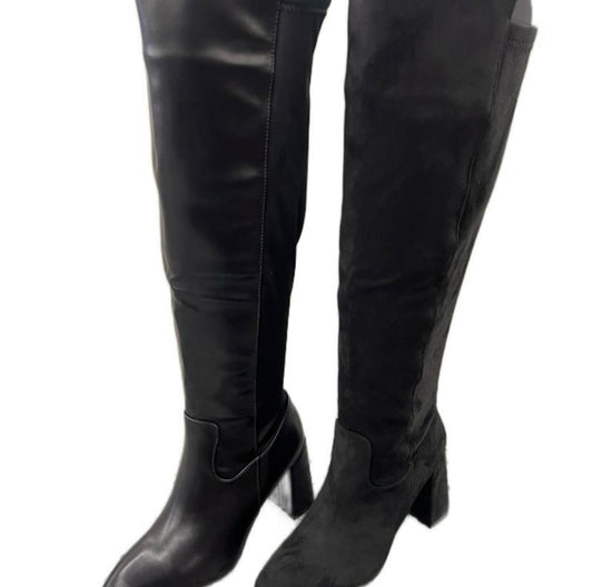 KNEE HIGH BLOVK HEEL BOOT RAYE-1