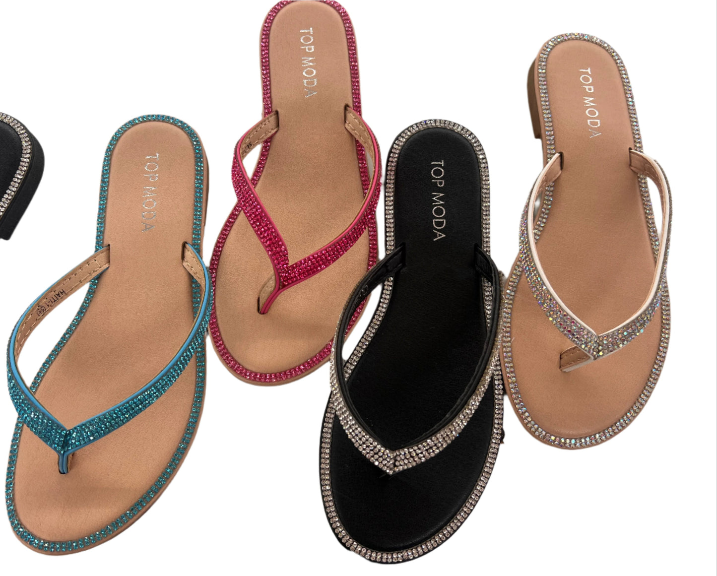 RHINESTONE FLAT SANDAL FLIP FLOP HAITI-1